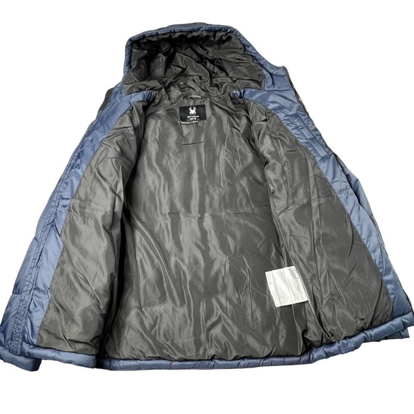 NWT SPYDER Nexus Hooded Puffer Jacket Frontier Navy Blue Men's Size S - Picture 8 of 16